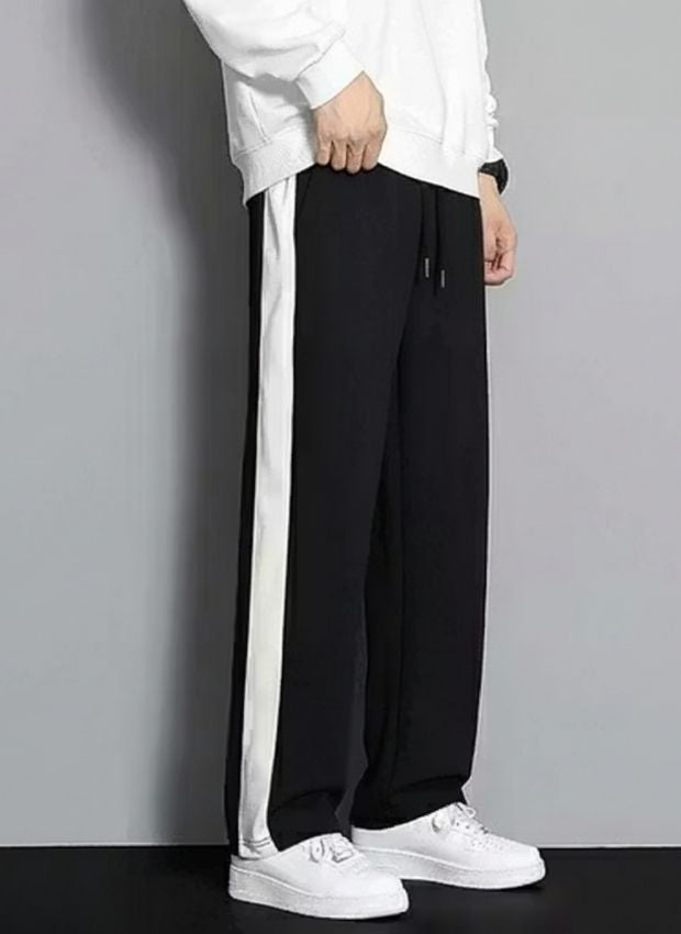 Urban Relaxed-Fit Side Panel Black Track