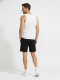 Men’s Classic Waffle Knit Comfort Shorts ( BLACK )