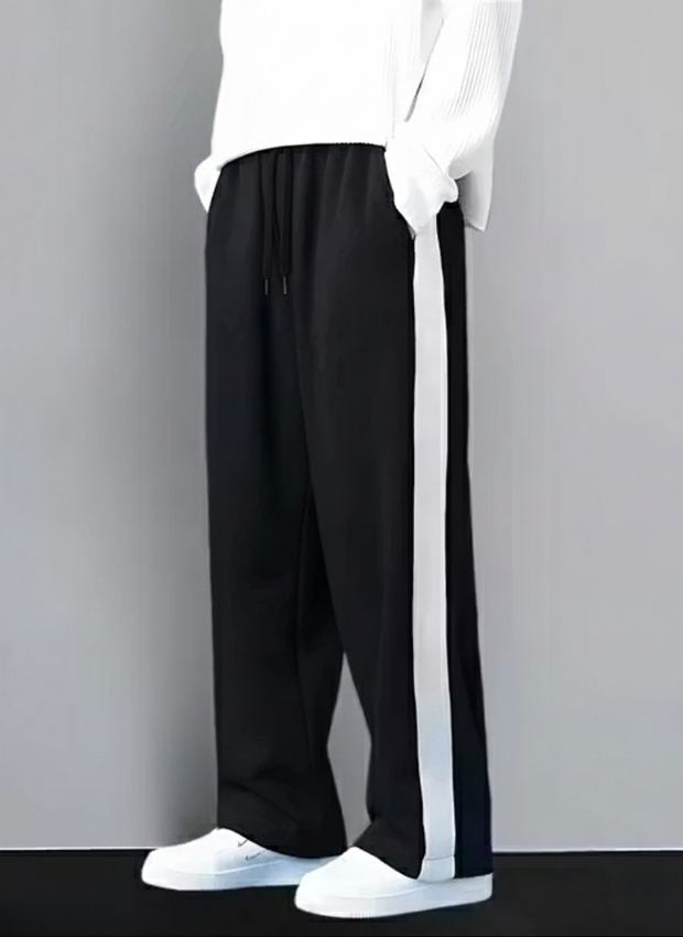 Urban Relaxed-Fit Side Panel Black Track