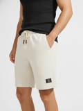 Men’s Classic Waffle Knit Comfort Shorts ( WHITE )