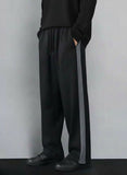 Urban Relaxed-Fit Side Panel Black-Grey Track