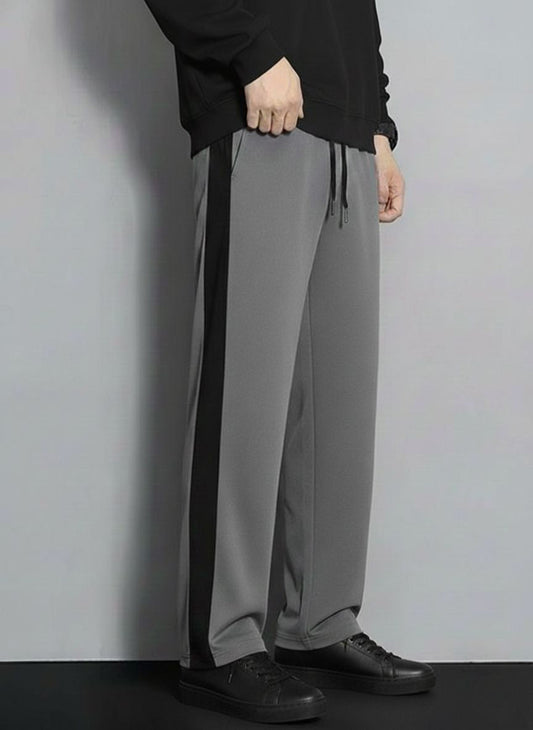 Urban Relaxed-Fit Side Panel Grey-Black Track